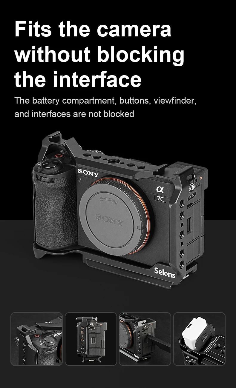DSLR Camera Cage with Multiple Expansion Holes for SONY A7CII/A7CR Photography P