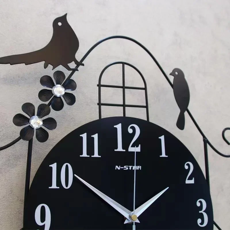 Horloge Murale Chant D'oiseaux – 12 Chants Personnalisables, Design Minimaliste En Résine - 9