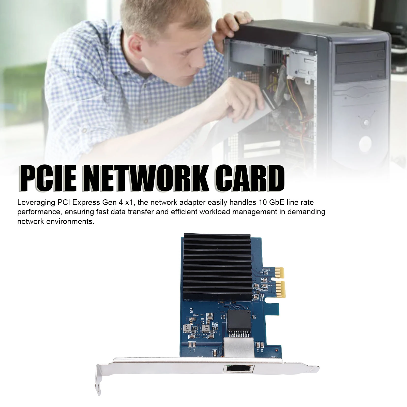 RJ45 PCIe 네트워크 카드 10G PCIe 네트워크 카드 RJ45 포트 RTL8127 PCI 익스프레스 Gen 4 X1에서 10 기가비트 이더넷 어댑터 리눅스용
