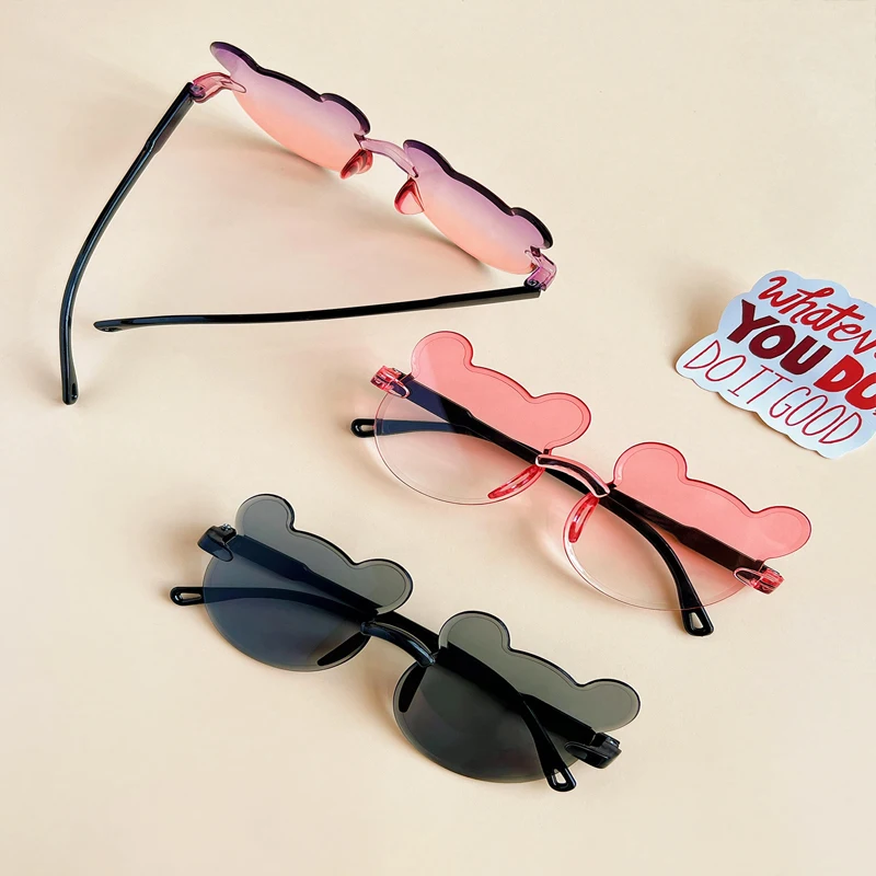 Kids Sunglasses Children Girls Beautiful Bear Shape Colors UV400 Sunglasses Baby Cute Outdoor Sun Protection Sunglasses Girl Sun Glasses