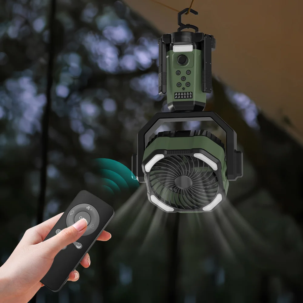 รูปสินค้า พัดลมตั้งโต๊ะชาร์จไฟได้ 24000mAh ควบคุมด้วยแอป 360 องศา