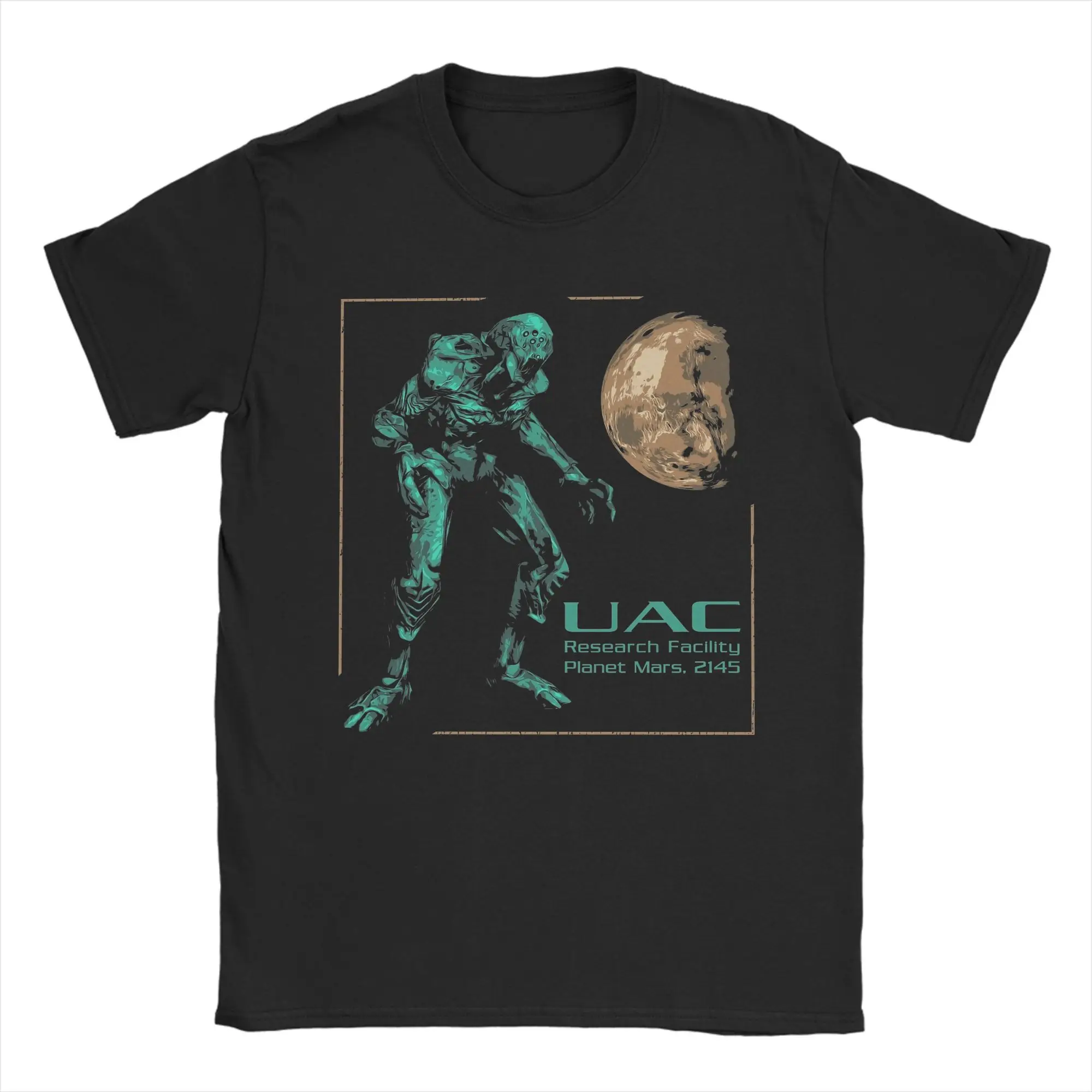 Doom Slayer Men's Dark Ages Funny Cotton Tee - Round Neck Short Sleeve Graphic T-Shirt Gift