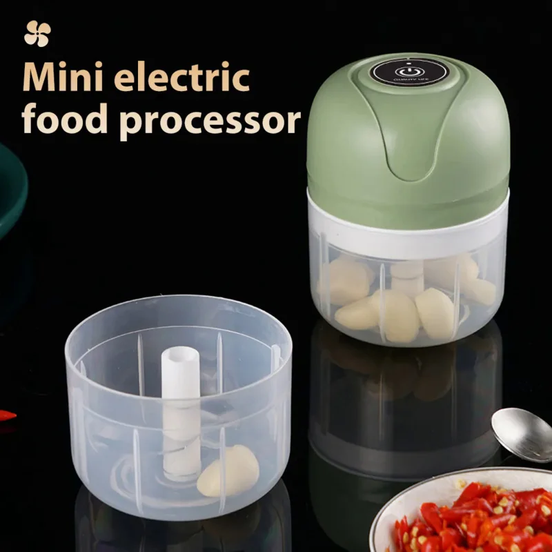 

Mini USB Wireless Electric Garlic Masher 100/250ml Press Mincer Vegetable Chili Meat Grinder Food Chopper Kitchen Accessories