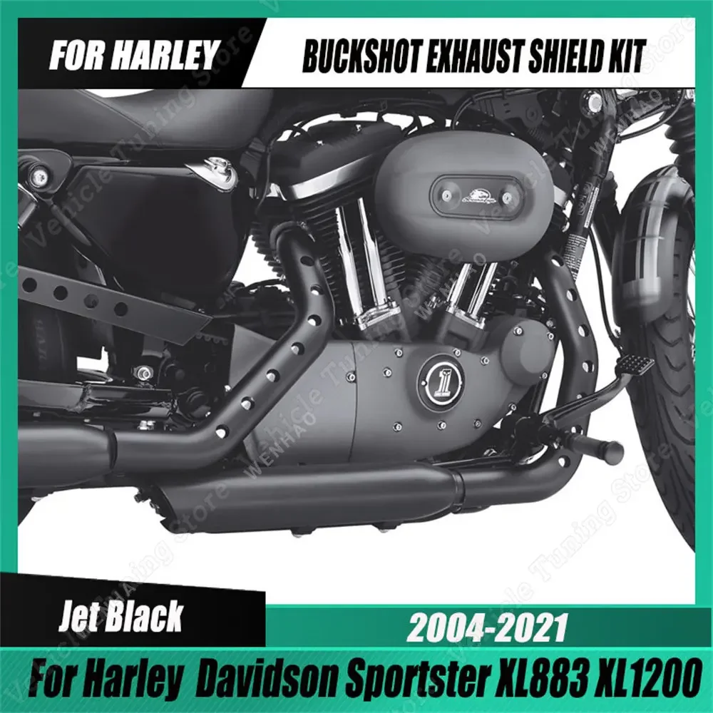 

Мотоцикл Buckshot Exhuast защитный комплект глушитель Защитная крышка для Harley Davidson Sportster XL883 XL1200 72 48 2004-2013 2014-2021