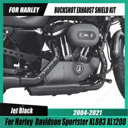 Motorcycle Buckshot Exhuast Shield Kit Muffler Guard Cover For Harley Davidson Sportster XL883 XL1200 72 48 2004-2013 2014-2021