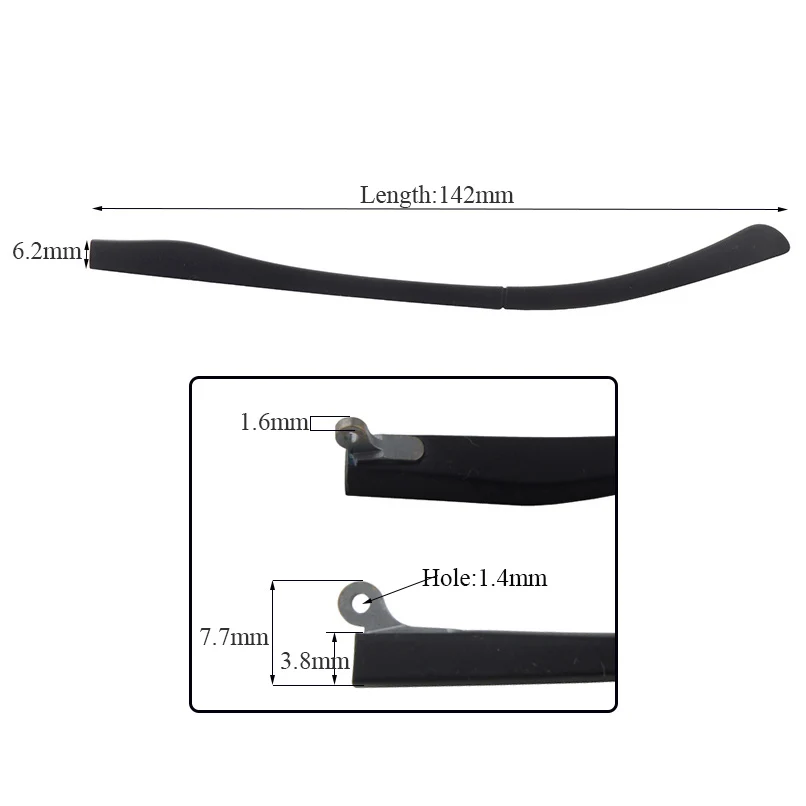 10pairs 1.6mm Thick Hinge TR90 Glasses Eyeglasses Temple Leg Eyewear Hinge Temple Repair Accessories 2