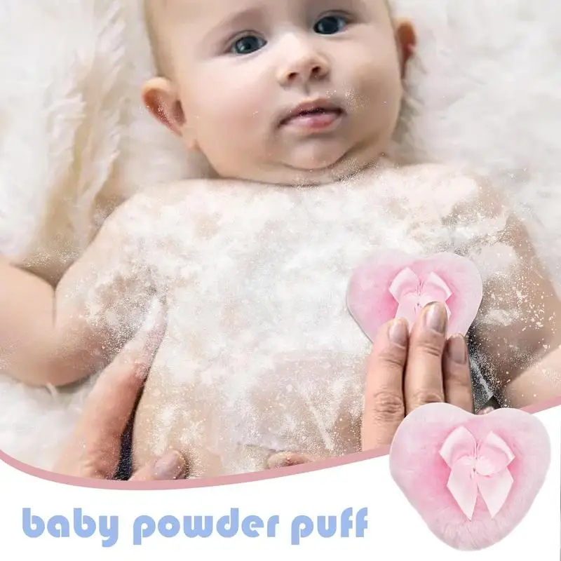 Heart Shape Long-haired Powder Puff Baby Face Makeup Sponge Washable Tools