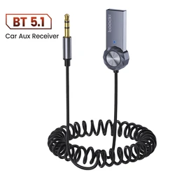 Wireless Bluetooth 5.1 Car Audio Music Receiver and Handsfree Kit (Gray)