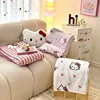 Sanrio Knit Fluffy Throw Blanket Hello Kitty Summer Blankets Kuromi Cinnamoroll My Melody Super Soft Lightweight Bedding Home 3