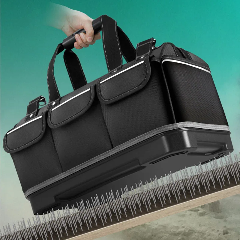 Multipurpose Tools Bag Heavy Duty 1680D Oxford Cloth Waterproof Storage Bags Wear-resisting Reinforced Suitcase Pouch Tool Bag