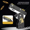 1PCS Keychain Elastic Leather Rubber Band Shooting Pistol Kid Outdoor Party Folding Gifts Boyfriend Fidget Toys 5