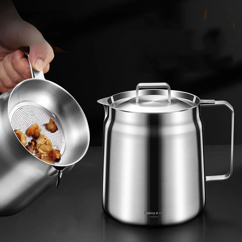 Thickened304StainlessSteelKitchenOilFilterBottleStrainerOil