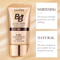 SADOER Gold Snail crème solaire BB fond de teint correcteur crème d'isolation hydratante SPF50 + PA +++ 40g 5