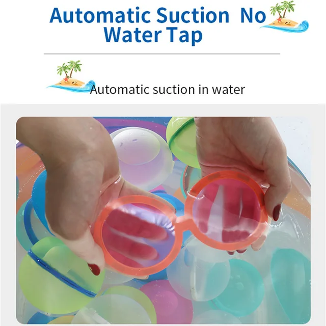 Dropshipping Water Balloon Water Bomb Splash Ball Toys Reusable Water Balloons Garden Game For Kids Playing Water 4