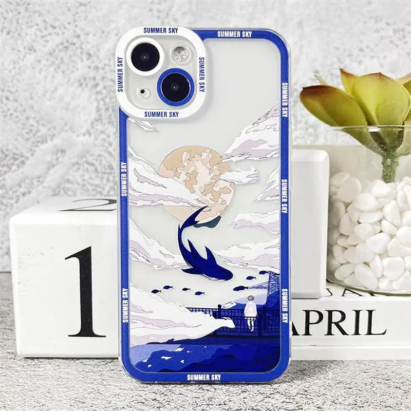Anime Scenery Clear Phone Case