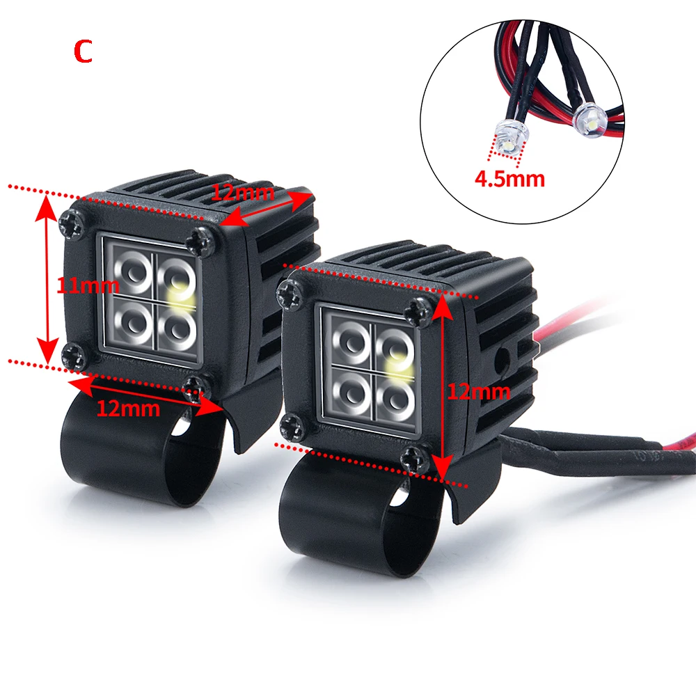 YEAHRUN LED   Ʈ Ʈ Ʈ TRX-4 TRX6  SCX10 ̽ SCX24 1/10 1/24 RC ڵ Ʈ  ǰ