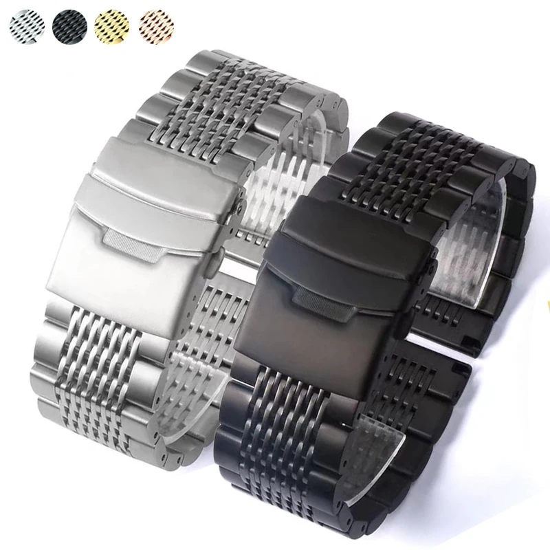 

Watch Band For Samsung Galaxy Watch 5 40/44mm 4 46 43mm Stainless Steel Watch Bracelet Straps For Huawei Wristband 18 20 22 24mm