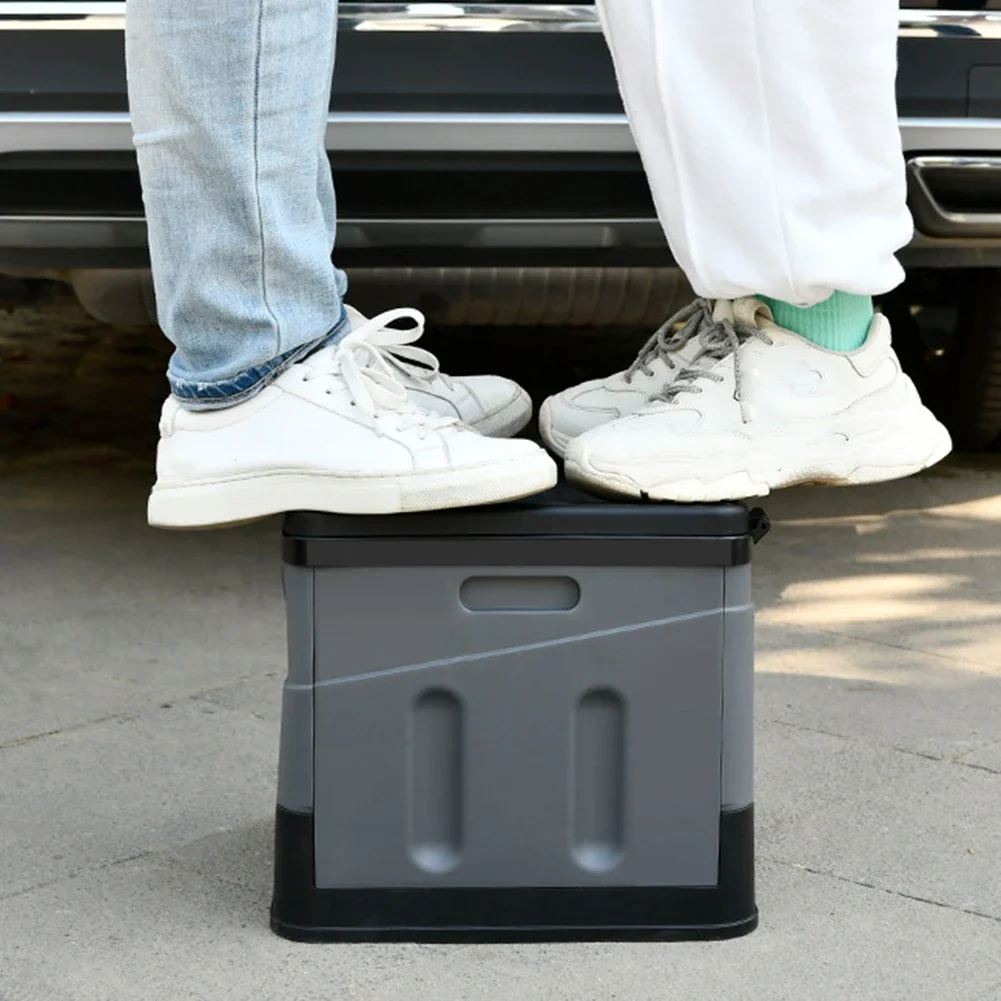 Car Toilet Bucket Trash Can Strong Bearing Capacity Trash Can Travel Outdoor Camp Folding Toilet for Tour Emergency Self-driving