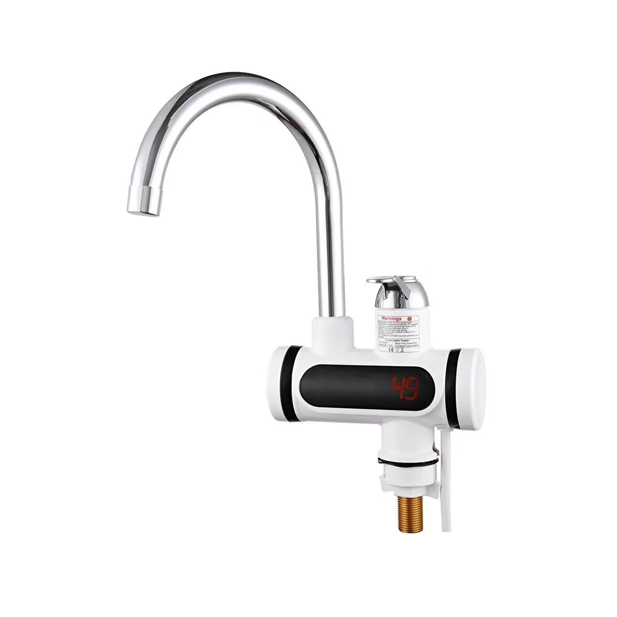 

Electric Water Heater Tap Temperature Display Instant Instantaneous Hot Water Heater Faucet for Kitchen Bathroom EU Plug