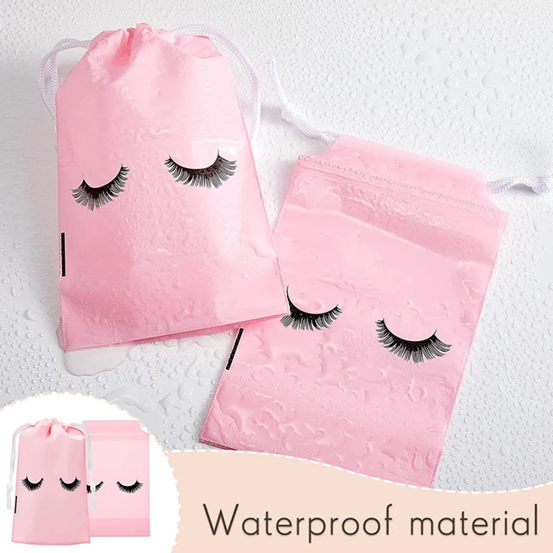 

2022 New 50Pcs/lot Plastic EVA Frosted Makeup Bags Cosmetic Storage Drawstring Bags Gift Bag Packaging Party Favor Candy Bags