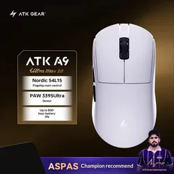 Enhanced Wireless Ultra - Precision Gaming Mouse - Ergonomic Design (A9 ULTRA MAX White)