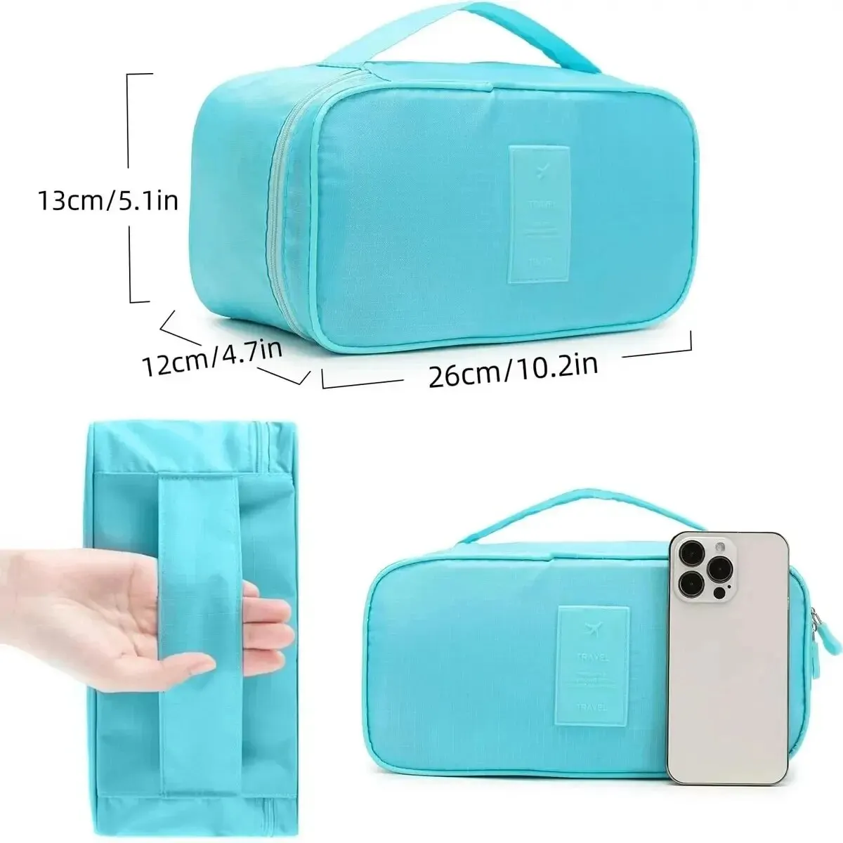 Compact Multi-Function Travel Organizer for Lingerie & Toiletries