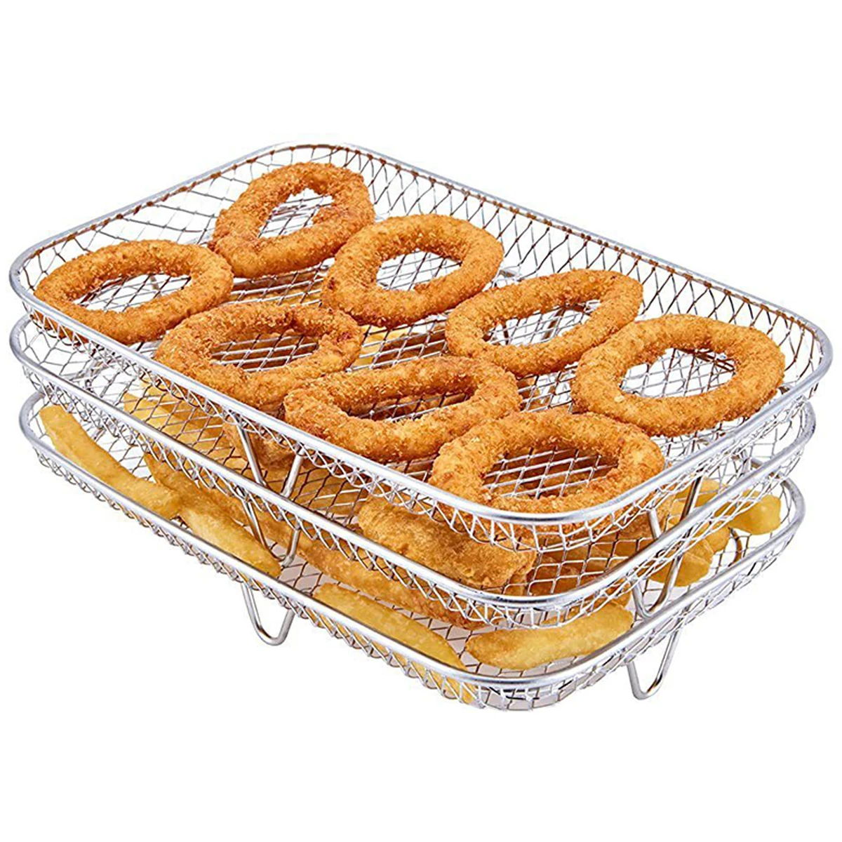 Three-Tier Stainless Steel Dehydrator Rack & Tray Set