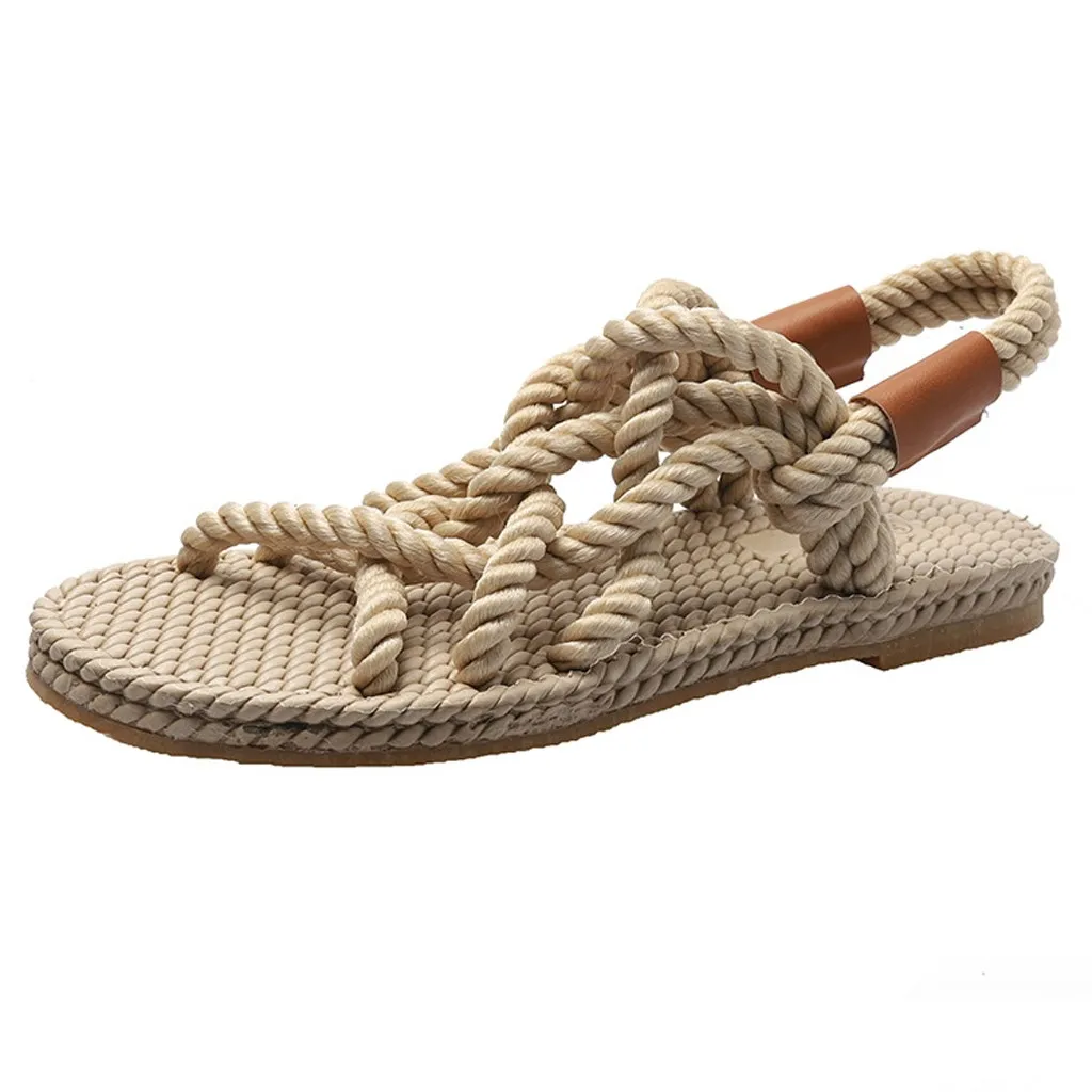 Sandals Woman Shoes Braided Rope Traditional Casual Style Simple Creativity Fashion Summer Shoes