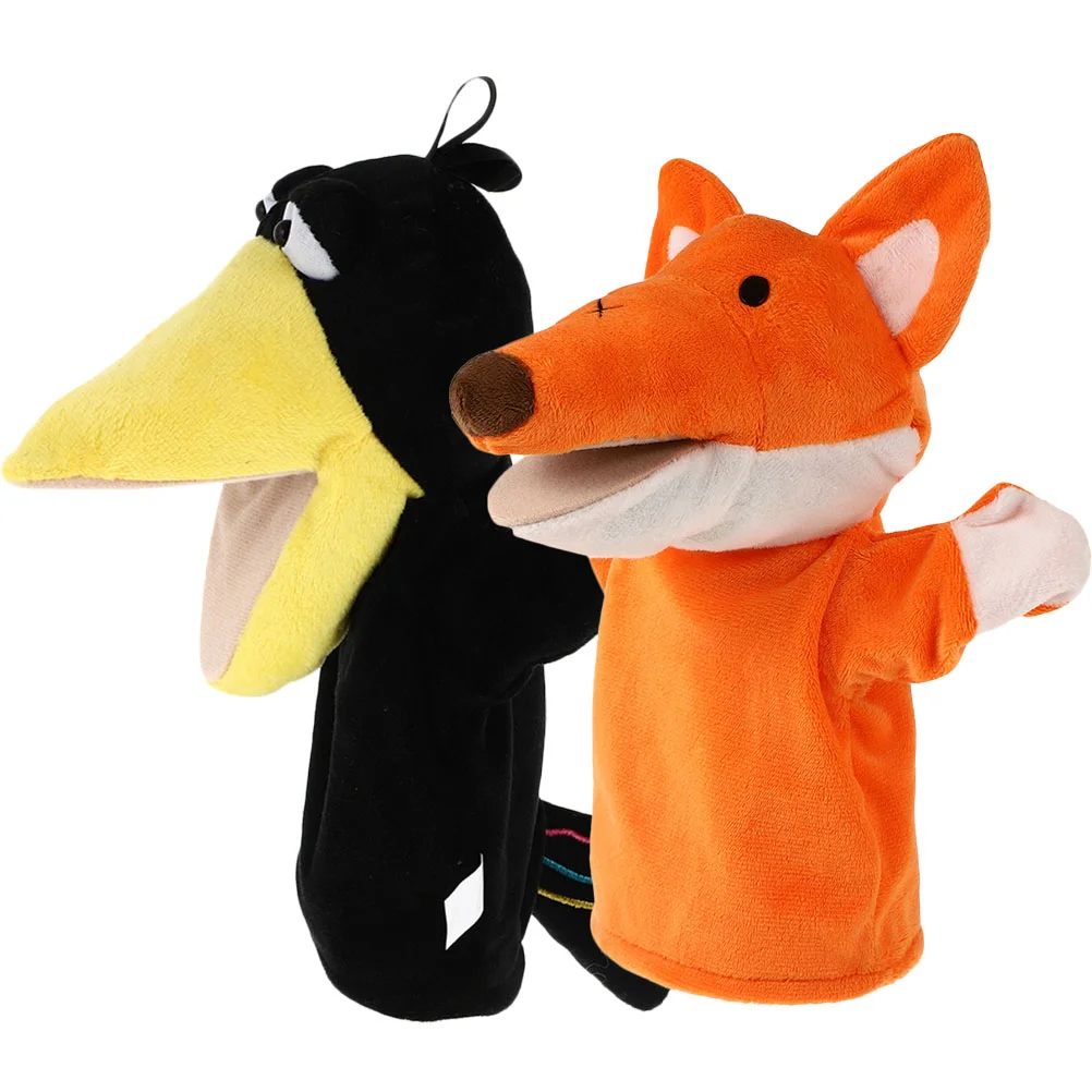 

2 Pcs Animal Puppet Puppets Hand for Babies Children Plush Toddlers 1-3 2-4 Years Kids