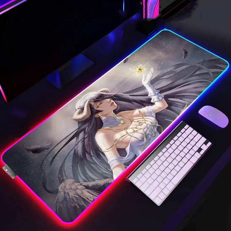 

Overlord Gaming Mousepad Mouse Pad Anime Mats Keyboard Mat Desk Protector Xxl Carpet Cartoon Gamer Large Pads Laptops Mause Cute