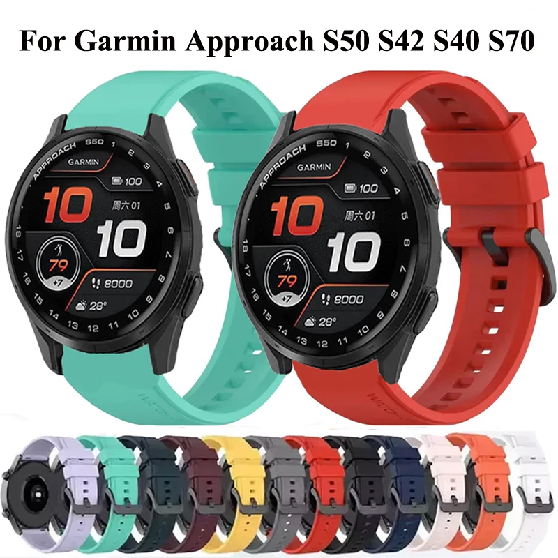 Silicone Strap for Smartwatches - Durable & Comfortable Replacement Band, 20mm & 22mm