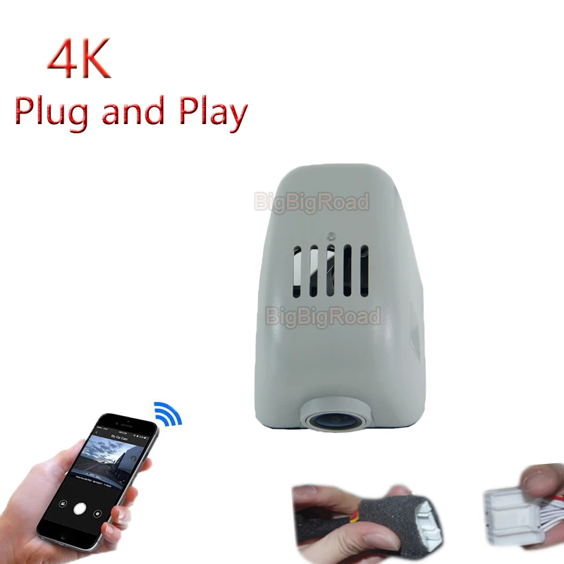 

4K Plug And Play For Audi A3 A5 A7 A8 Q3 2015 2016 2017 Sedan Car DVR Video Recorder Wifi Camera DashCam FHD 2160P Night Vision