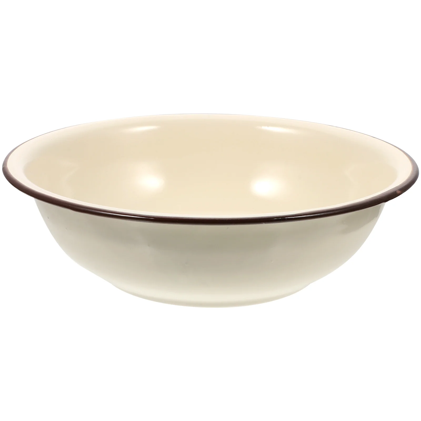 

Fruit Serving Storage Bowl Enamel Basin Veggie Platter Tray with Lid Old-fashioned