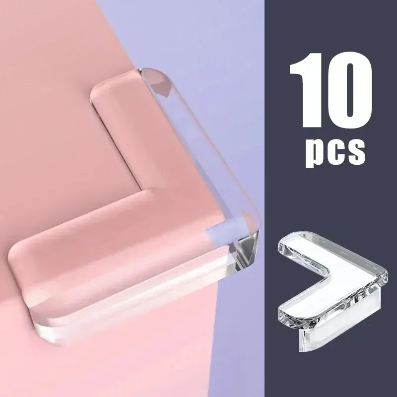 Table Corner Protector Clear Anti-collision Coffee Table Furniture Corner Protectors Children's Soft Corner Sheathing Living Room Decor 10PCS