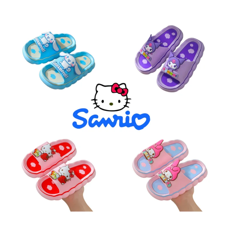 

Hello Kitty Kuromi My melody Cinnamoroll summer slippers female cartoon cute home indoor non-slip sandals and slippers Kawaii