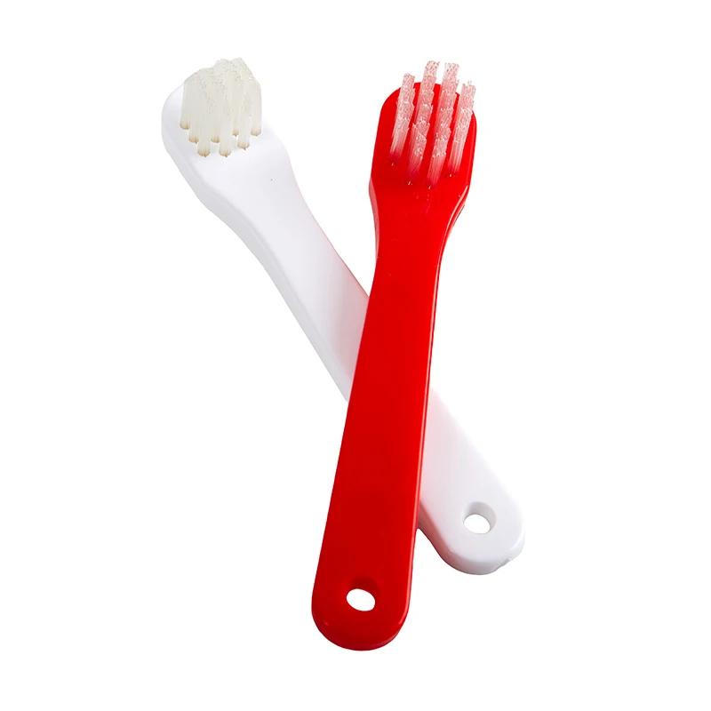 

1PC T-shape Denture Dedicated Brush Orthodontic Toothbrush Dual Head False Teeth Brushes Cleaner Adult Student Teeth Whiteing
