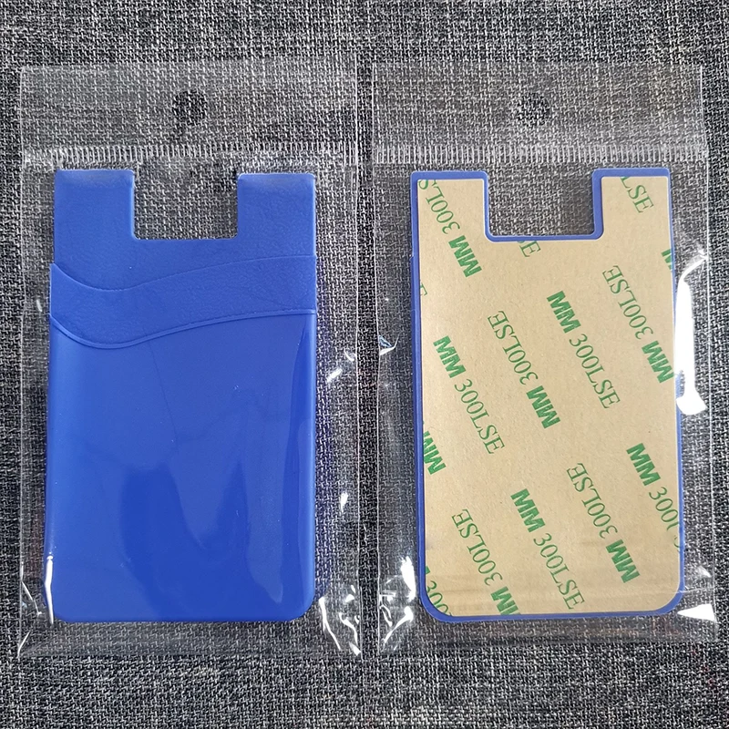 Silicone Double-Layer Phone Card Holder - Fashionable Ultra-Thin Wallet Sticker