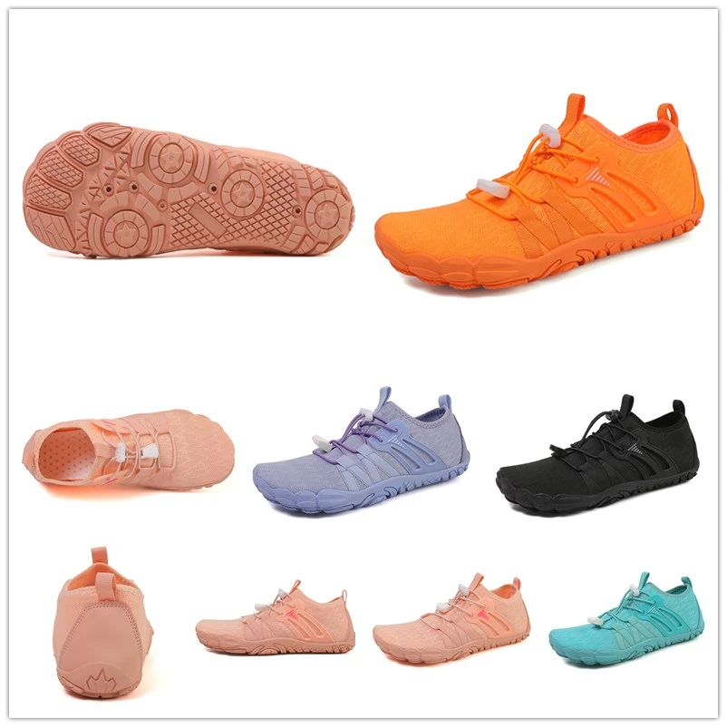 Water Shoes Women Men Five Fingers Outdoor Non-slip Upstream Wading Swimming Barefoot Aqua Shoes Solid Color Sneakers Unisex New