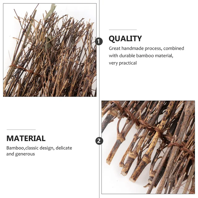 Természetes Lila Bambusz Kerítés Mikro Bonsai Díszítés Miniatűr Szőtt Szőnyeg Dísz Táj Tájkép Mini Kialakítás - Image 2