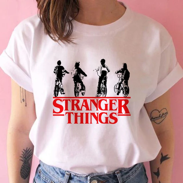 Stranger things season 4 shirt ladies upside down T-shirt eleven Harajuku graphic grunge women T-shirt femme tee short sleeves 5