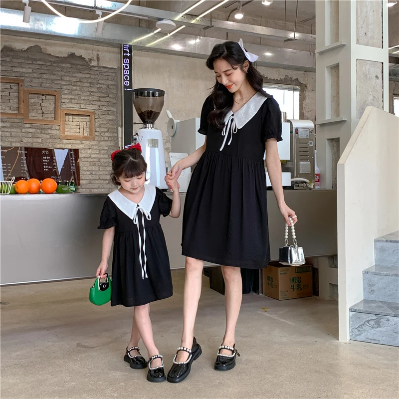 

Mother and Daughter Equal Dresses Korean Parent-child Matching Clothes Korean Baby Girl Dress Fashion Women’s Summer New Clothes