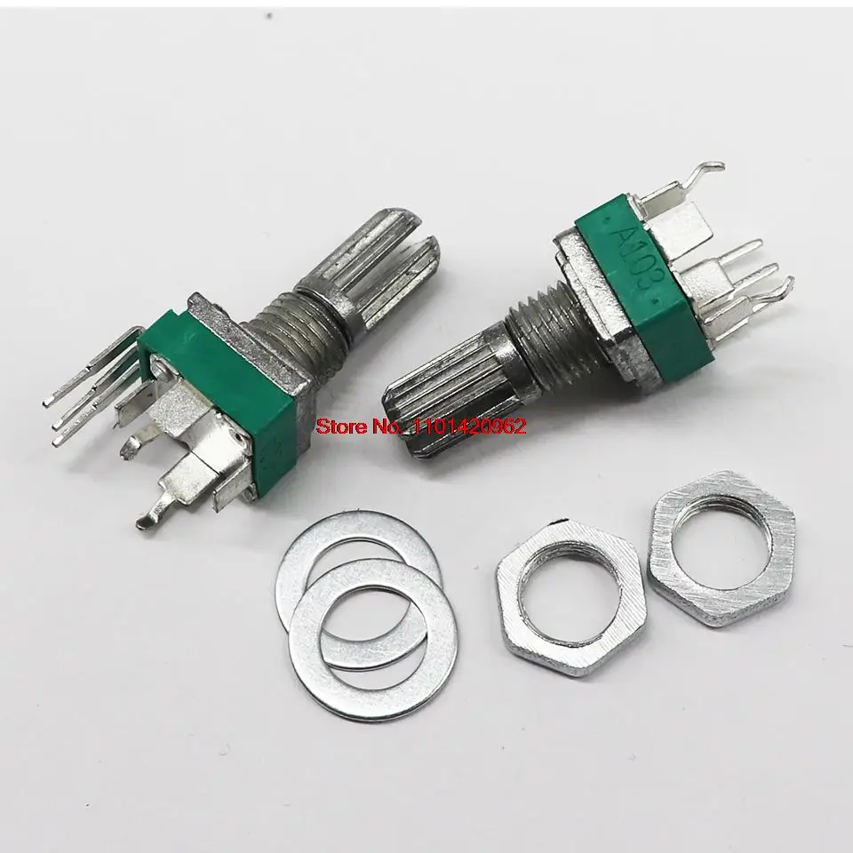 5pcs/lot sealed 3pin RK097N single vertical potentiometer B1K B20K
