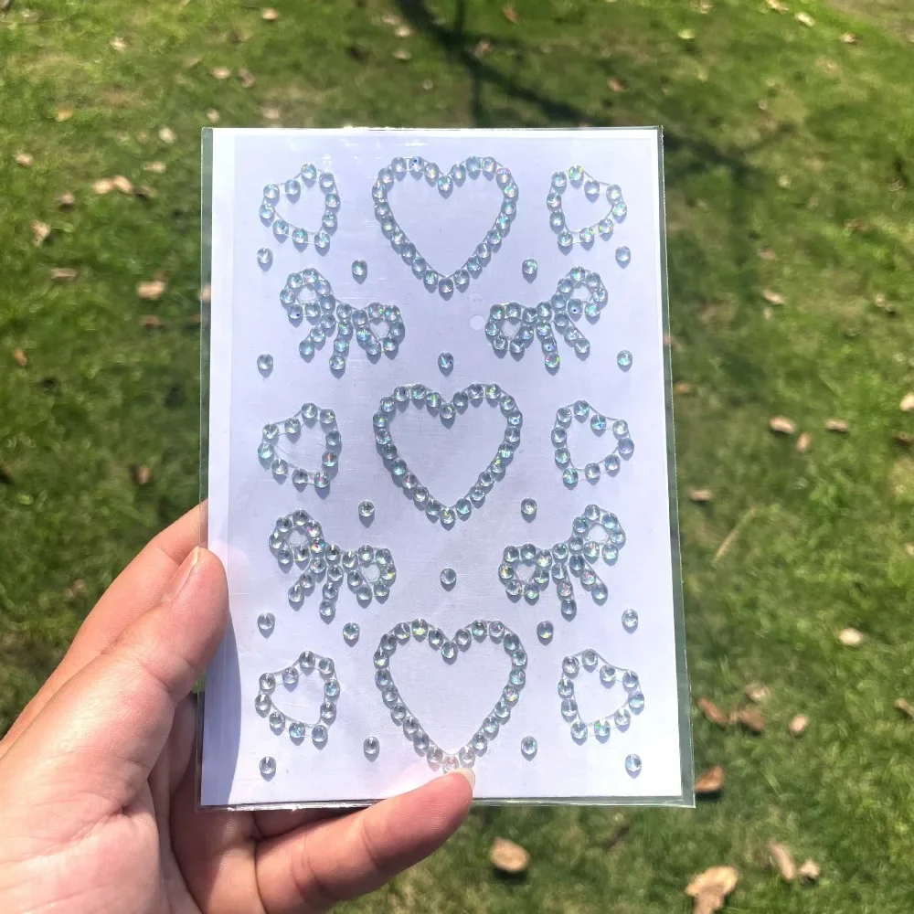 3D Star Heart Crystal Stickers Kids DIY Decoration Self Adhesive Jewelry Crafts Sparkly Rhinestone Stickers Girls Gifts