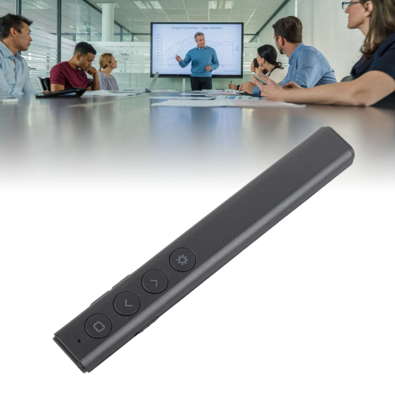 

Презентация Clicker 98, 4 фута Радиочастотный пульт дистанционного управления 2,4 ГГц Plug And Play для беспроводного презентатора Keynote для PPT, черный