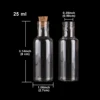 20pcs 25ml size 27*80*10mm Transparent Glass Wishing Bottles with Cork Stopper Empty Spice Jars Vials Christmas Wedding gift 2