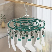 Stainless Steel Clothes Drying Hanger Windproof Clothing Rack Clips Sock Towel Bra Laundry Airer Hanger Underwear Socks Holder 1