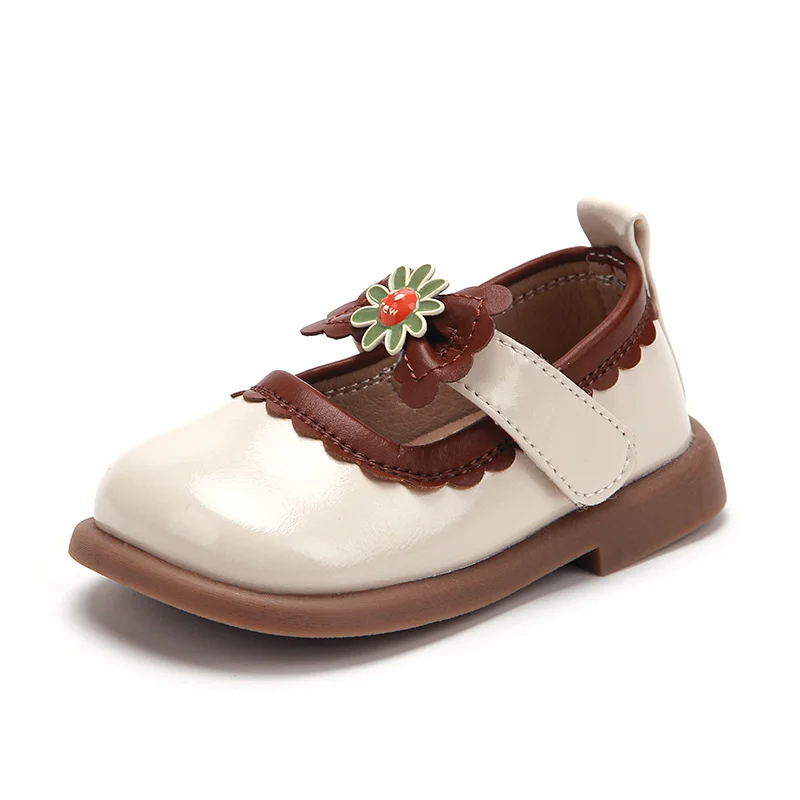 туфли для девочкиBaby Girl Leather Shoe Spring Cute Bowknot Soft Sole Princess Shoe Casual Allmatch Mary Jane Shoe First Walkers