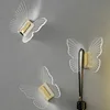 Transparent Acrylic Towel Hook Gold Butterfly Shape Wall Mounted Clothes Hooks Decorative Bathroom Robe Hook Hangers Keys Racks 3