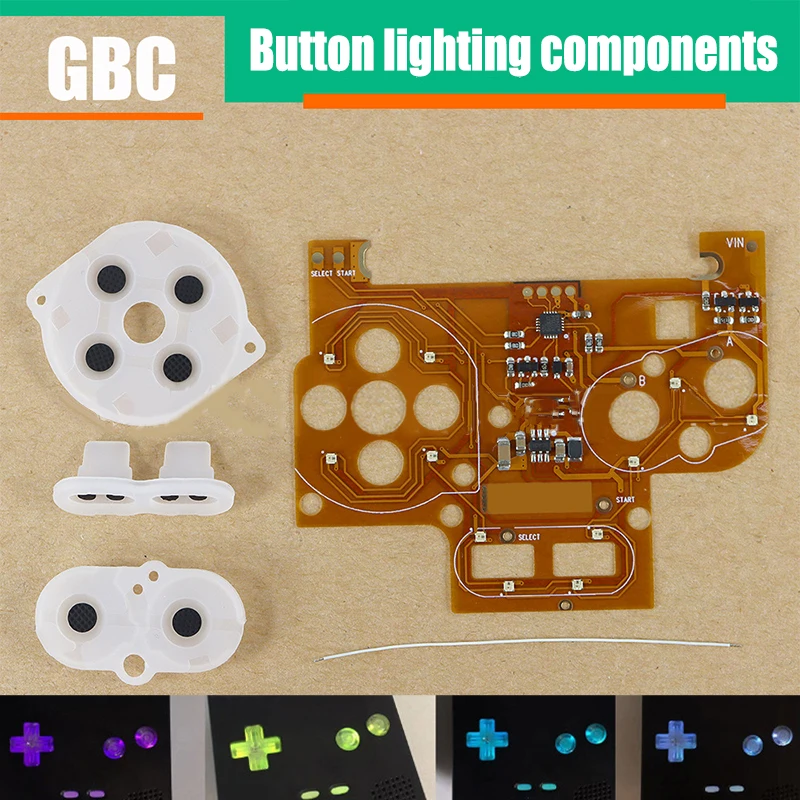 

Детали для блокнота, детали для блокнота GameBoy, цвет женской ленты, панель GBC, кнопка для самостоятельной сборки, с резиновой прокладкой
