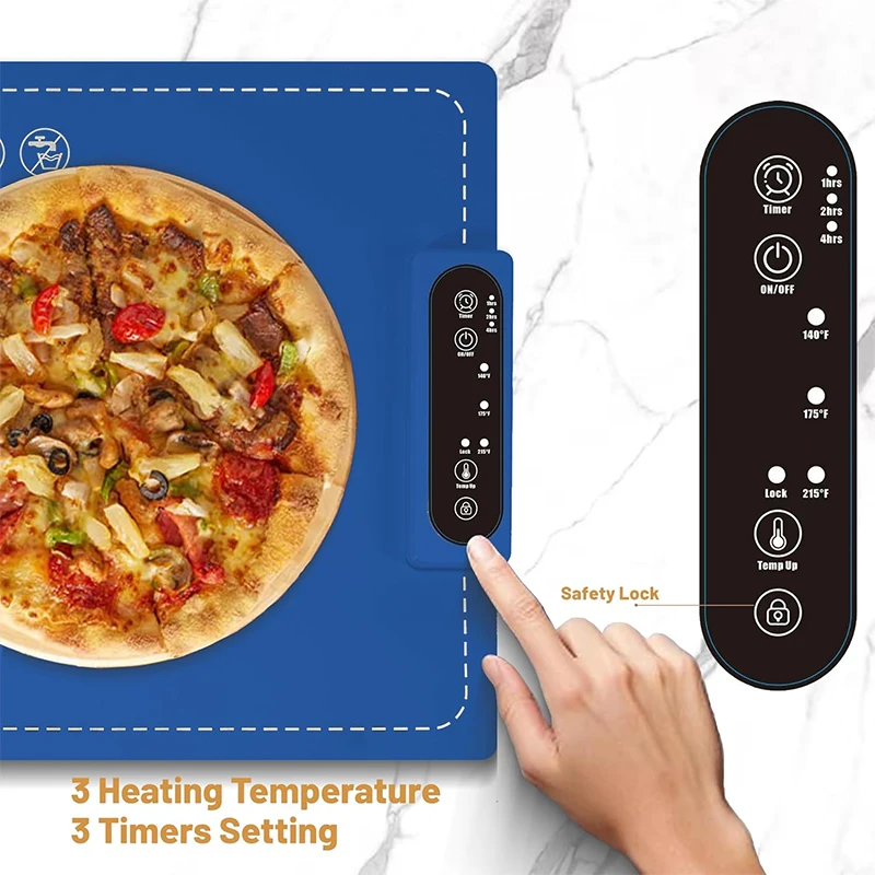 Food Warming Mat Adjustable Food Heating Pad Collapsible Silicone Hot Plate for Breakfast Defrosted food warmer plate